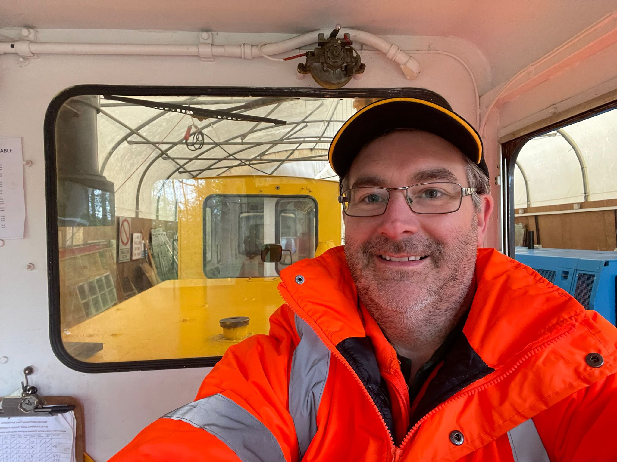 Sam Hill volunteering on the railway